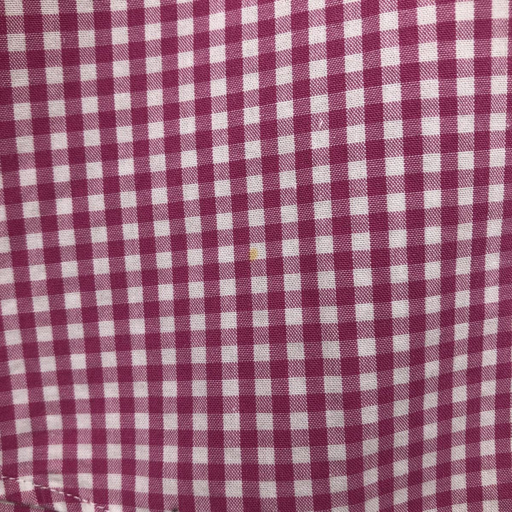 Ralph Lauren BLAKE Gingham Check Short Sleeve Button Down Check Shirt Men's Size L cotton pink type Vintage Second Hand