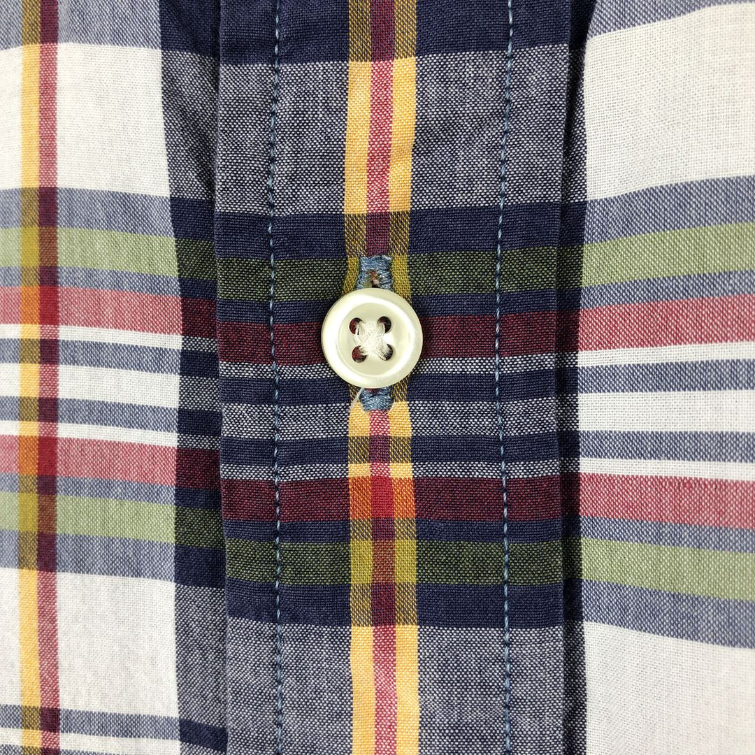 Ralph Lauren Classic Fit Short Sleeve Button Down Check Shirt Men's XXL cotton navy blue type Vintage Second Hand