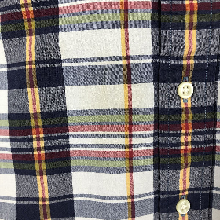 Ralph Lauren Classic Fit Short Sleeve Button Down Check Shirt Men's XXL cotton navy blue type Vintage Second Hand