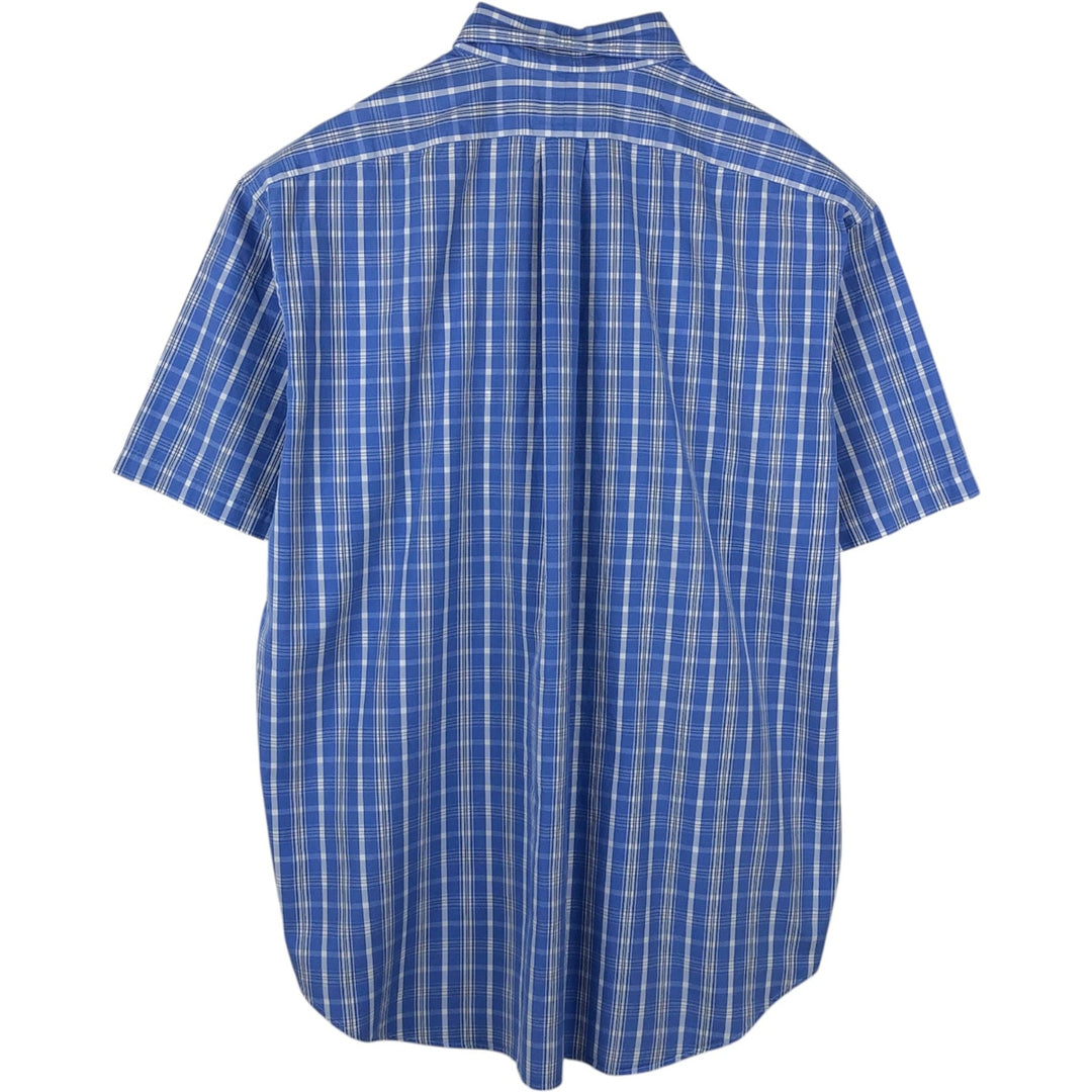 Ralph Lauren BLAKE short sleeve button down check shirt men's XL size cotton blue type Vintage Second Hand
