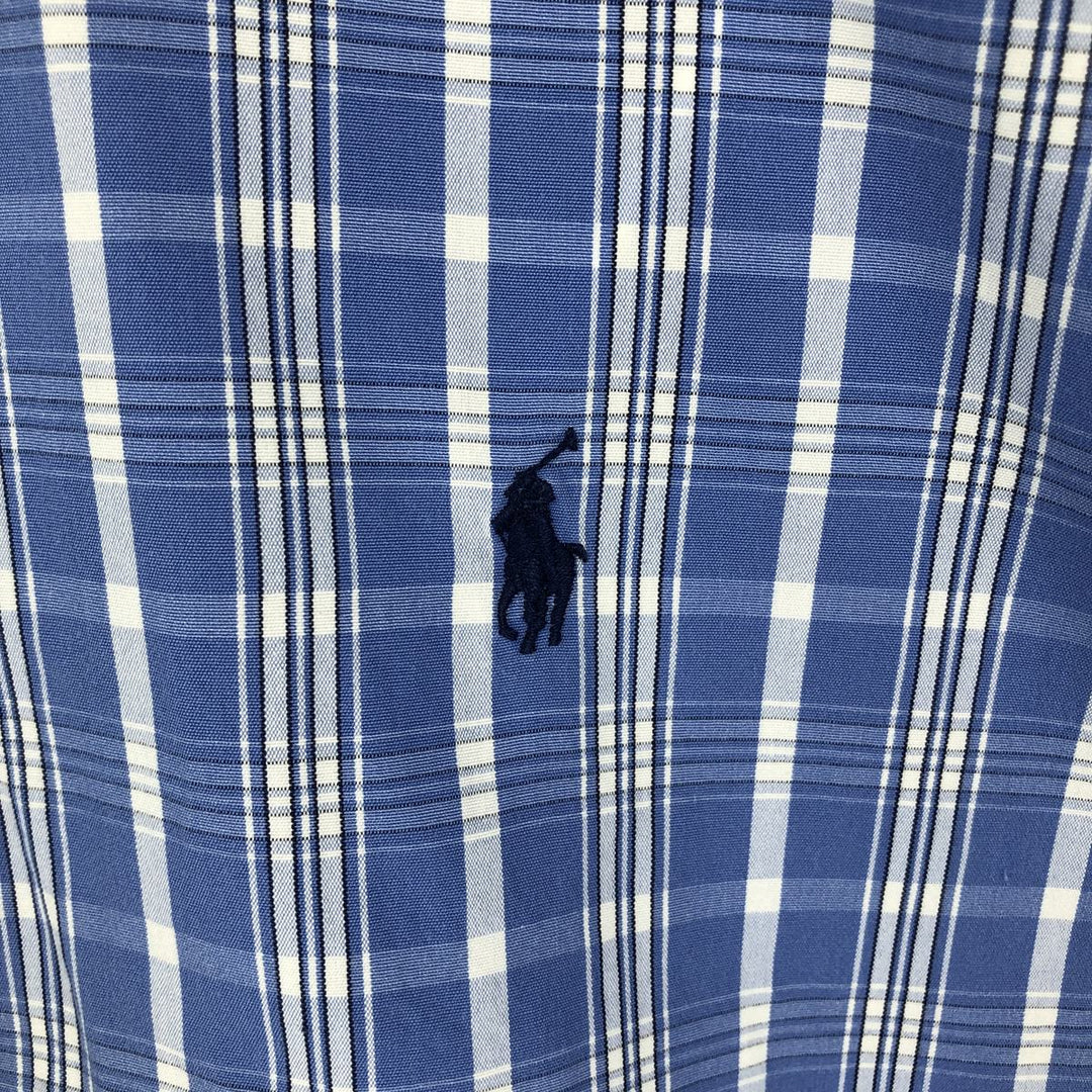 Ralph Lauren BLAKE short sleeve button down check shirt men's XL size cotton blue type Vintage Second Hand