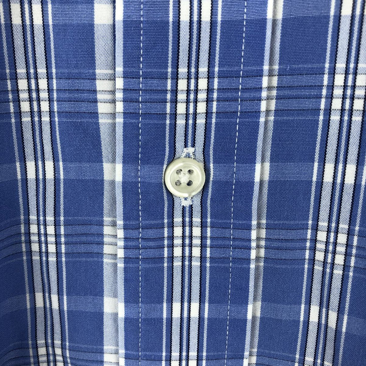 Ralph Lauren BLAKE short sleeve button down check shirt men's XL size cotton blue type Vintage Second Hand
