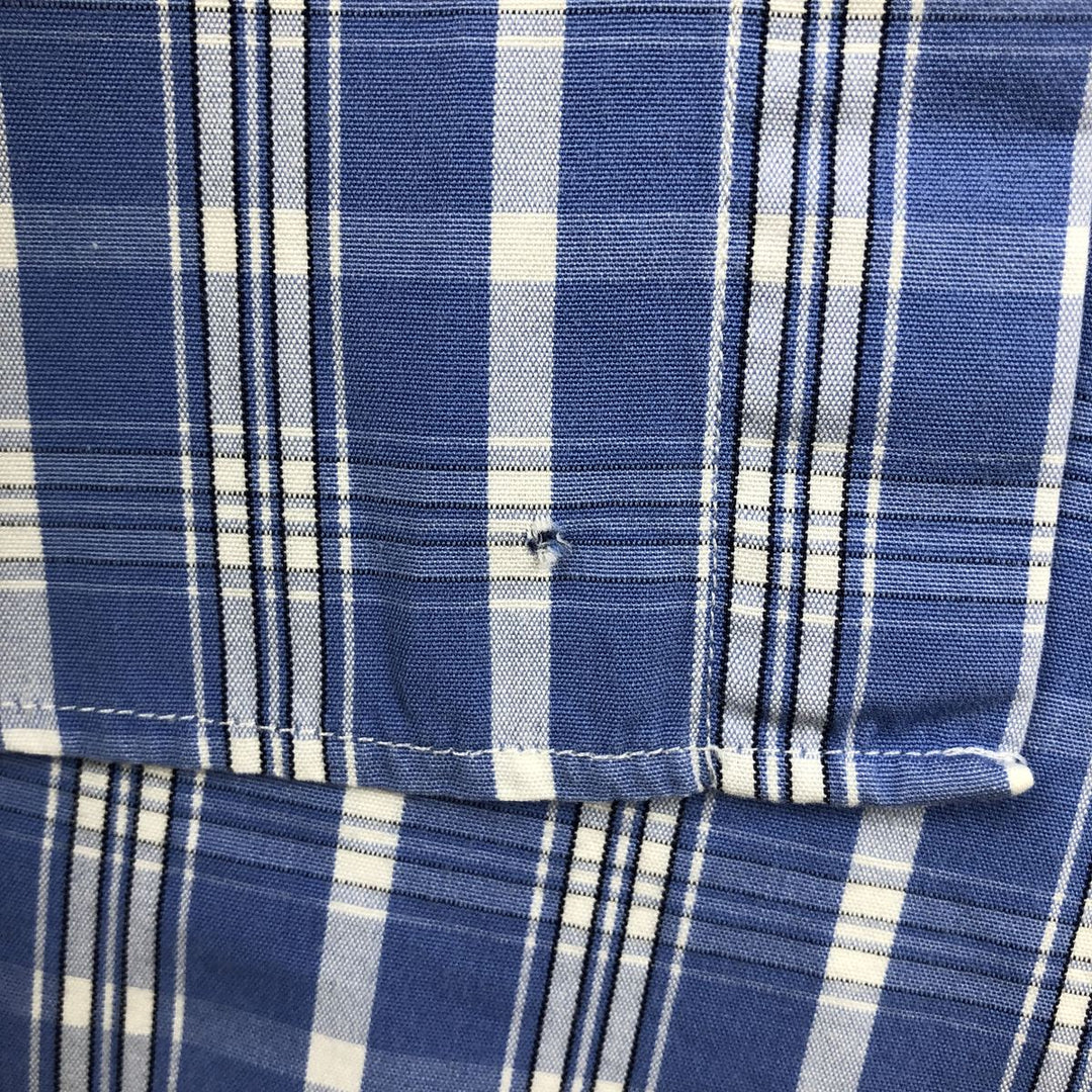 Ralph Lauren BLAKE short sleeve button down check shirt men's XL size cotton blue type Vintage Second Hand