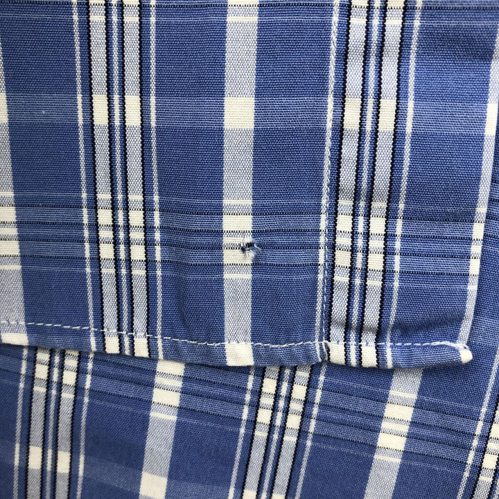 Ralph Lauren BLAKE short sleeve button down check shirt men's XL size cotton blue type Vintage Second Hand