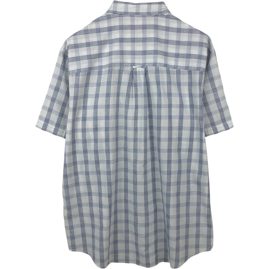 Ralph Lauren CHAPS short sleeve button down check shirt men's size L cotton blue type Vintage Second Hand