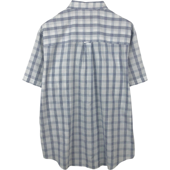 Ralph Lauren CHAPS short sleeve button down check shirt men's size L cotton blue type Vintage Second Hand