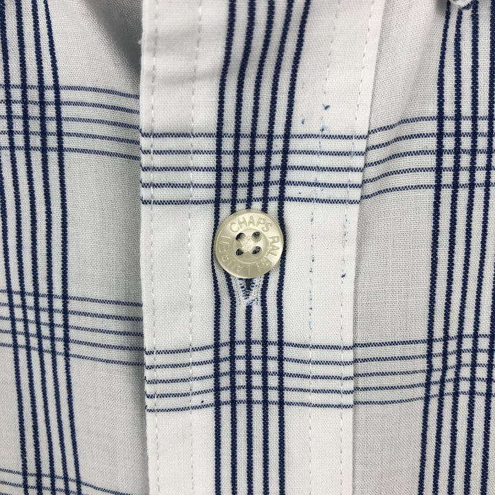 Ralph Lauren CHAPS short sleeve button down check shirt men's size L cotton blue type Vintage Second Hand