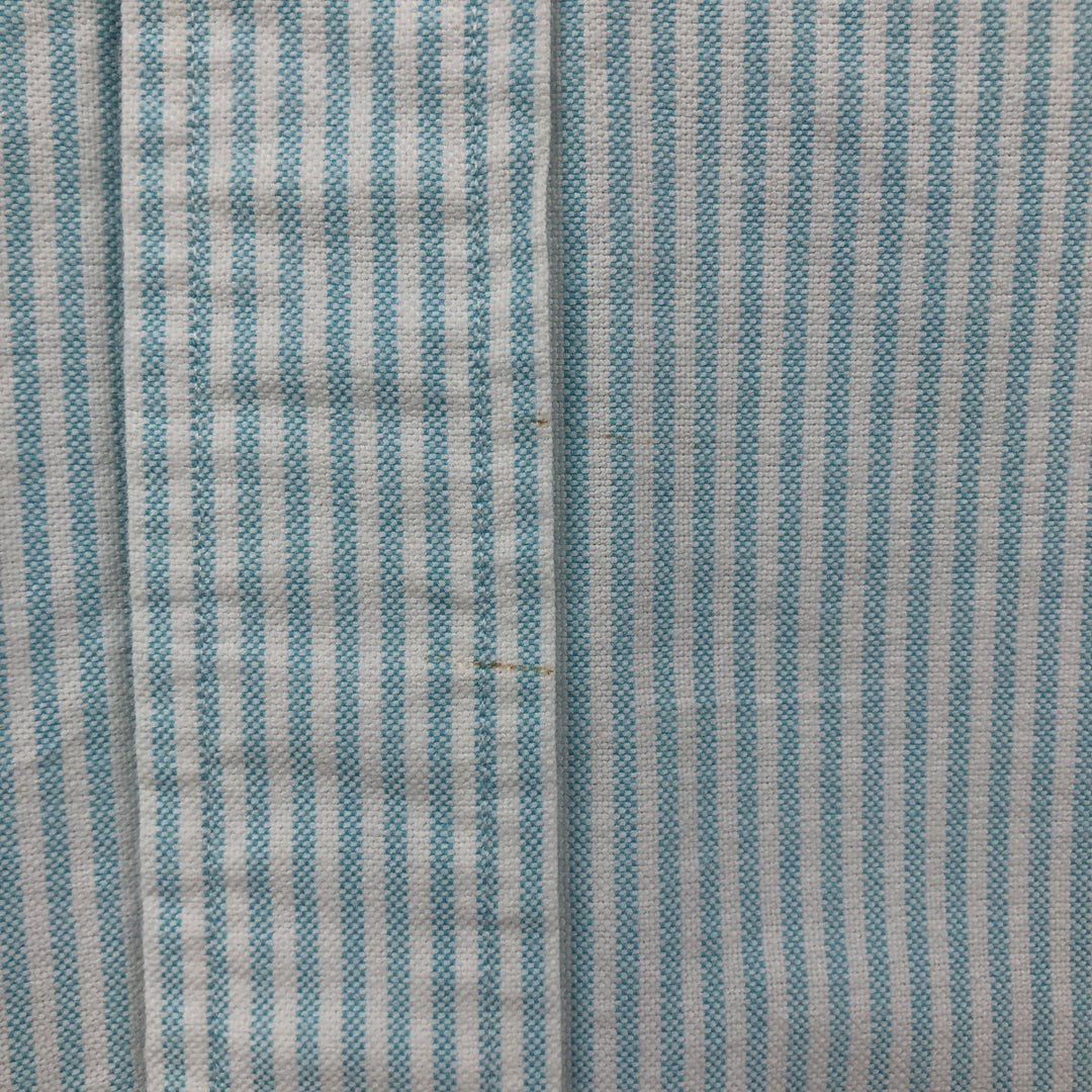Ralph Lauren Classic Fit Short Sleeve Button Down Striped Shirt Men's Size L cotton white type Vintage Second Hand