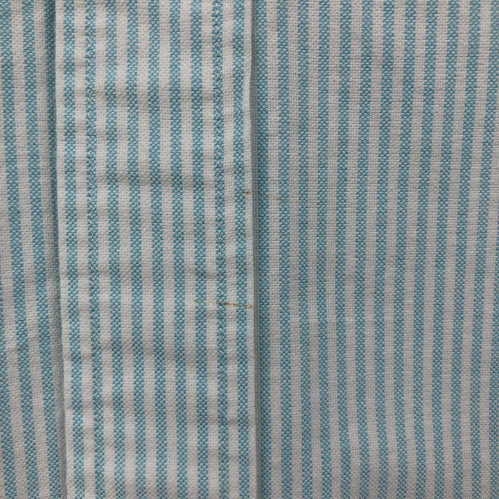 Ralph Lauren Classic Fit Short Sleeve Button Down Striped Shirt Men's Size L cotton white type Vintage Second Hand