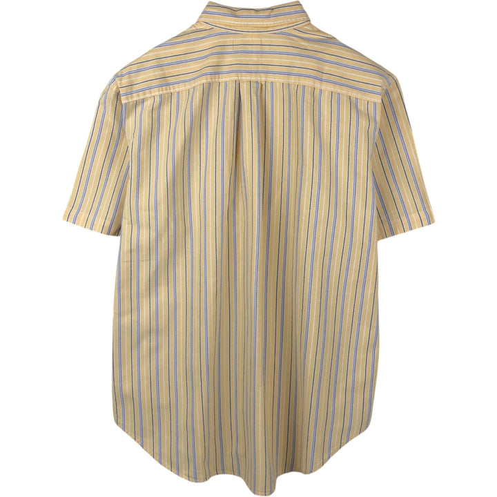 Ralph Lauren Classic Fit Short Sleeve Button Down Striped Shirt Men's XL cotton yellow type Vintage Second Hand