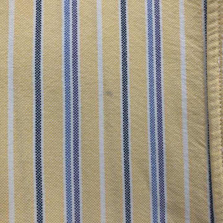 Ralph Lauren Classic Fit Short Sleeve Button Down Striped Shirt Men's XL cotton yellow type Vintage Second Hand