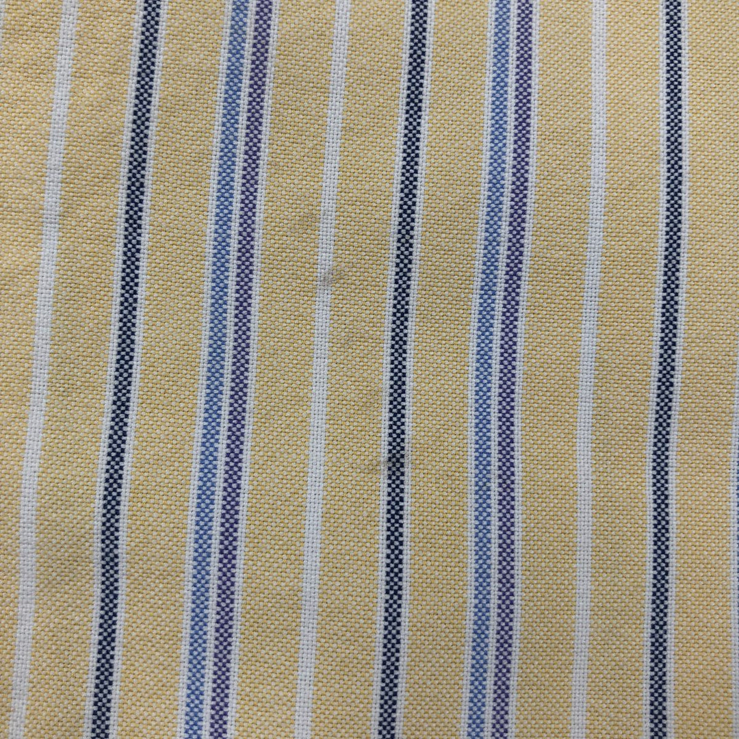 Ralph Lauren Classic Fit Short Sleeve Button Down Striped Shirt Men's XL cotton yellow type Vintage Second Hand
