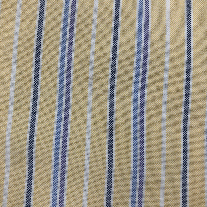 Ralph Lauren Classic Fit Short Sleeve Button Down Striped Shirt Men's XL cotton yellow type Vintage Second Hand