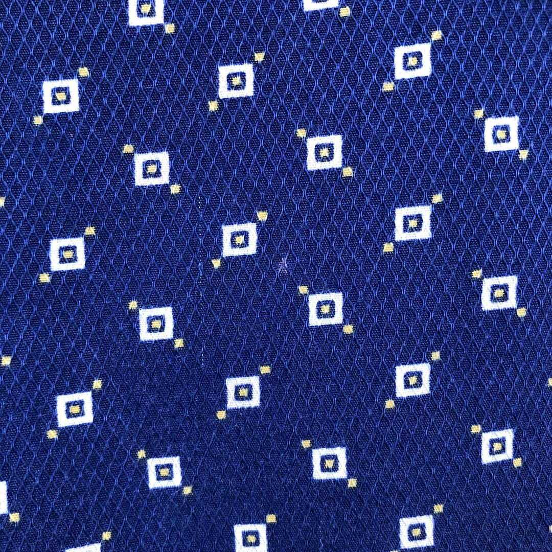 Ralph Lauren CHAPS all-over print short-sleeved button-down shirt, men's size L cotton Navy blue Vintage Second Hand