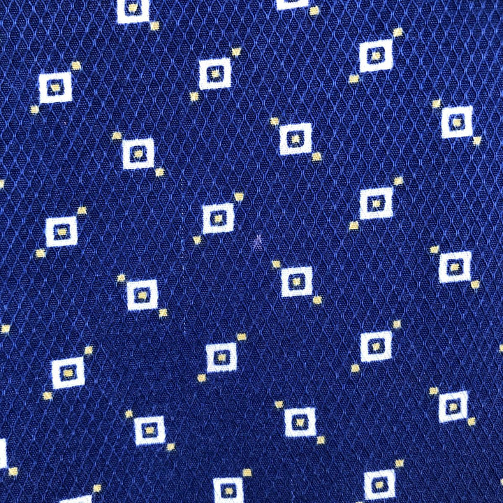 Ralph Lauren CHAPS all-over print short-sleeved button-down shirt, men's size L cotton Navy blue Vintage Second Hand