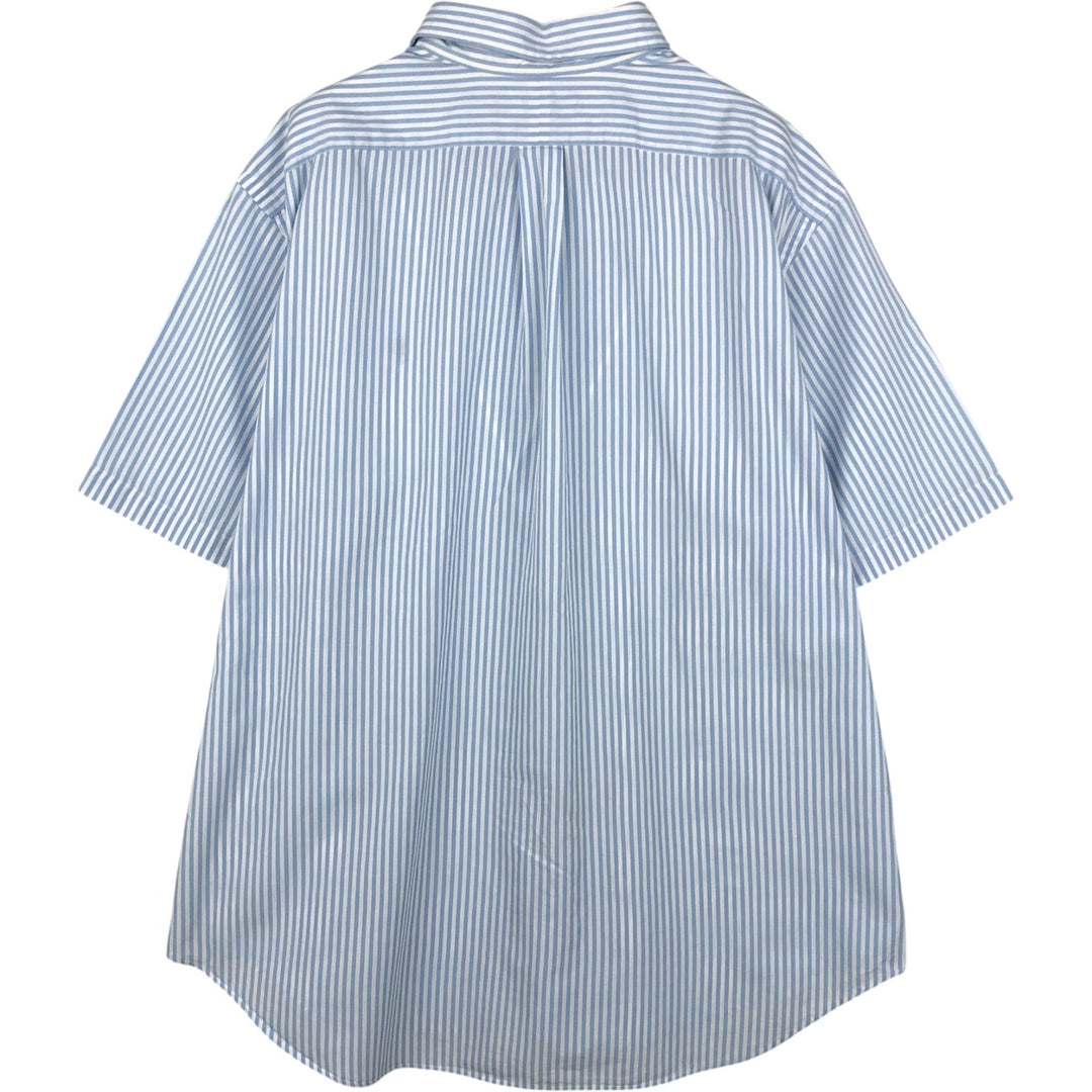 Ralph Lauren Classic Fit Short Sleeve Button Down Striped Shirt Men's XL cotton blue type Vintage Second Hand