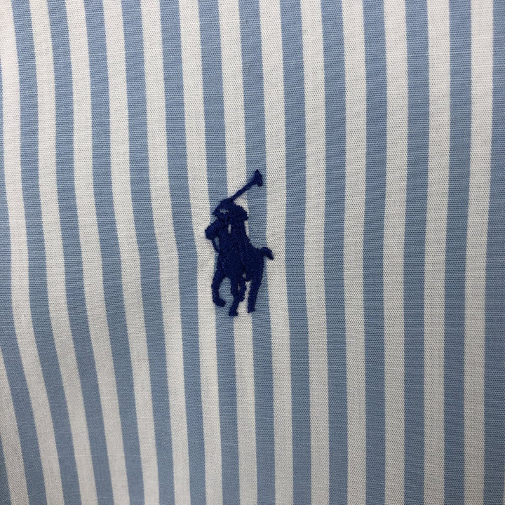 Ralph Lauren Classic Fit Short Sleeve Button Down Striped Shirt Men's XL cotton blue type Vintage Second Hand