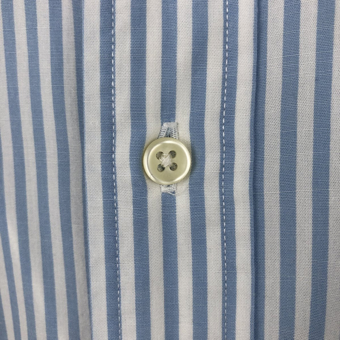 Ralph Lauren Classic Fit Short Sleeve Button Down Striped Shirt Men's XL cotton blue type Vintage Second Hand