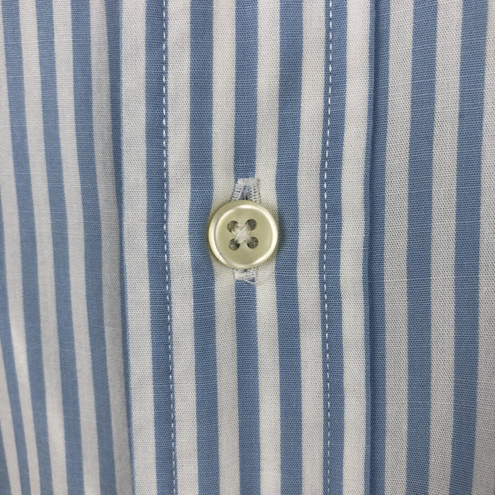 Ralph Lauren Classic Fit Short Sleeve Button Down Striped Shirt Men's XL cotton blue type Vintage Second Hand