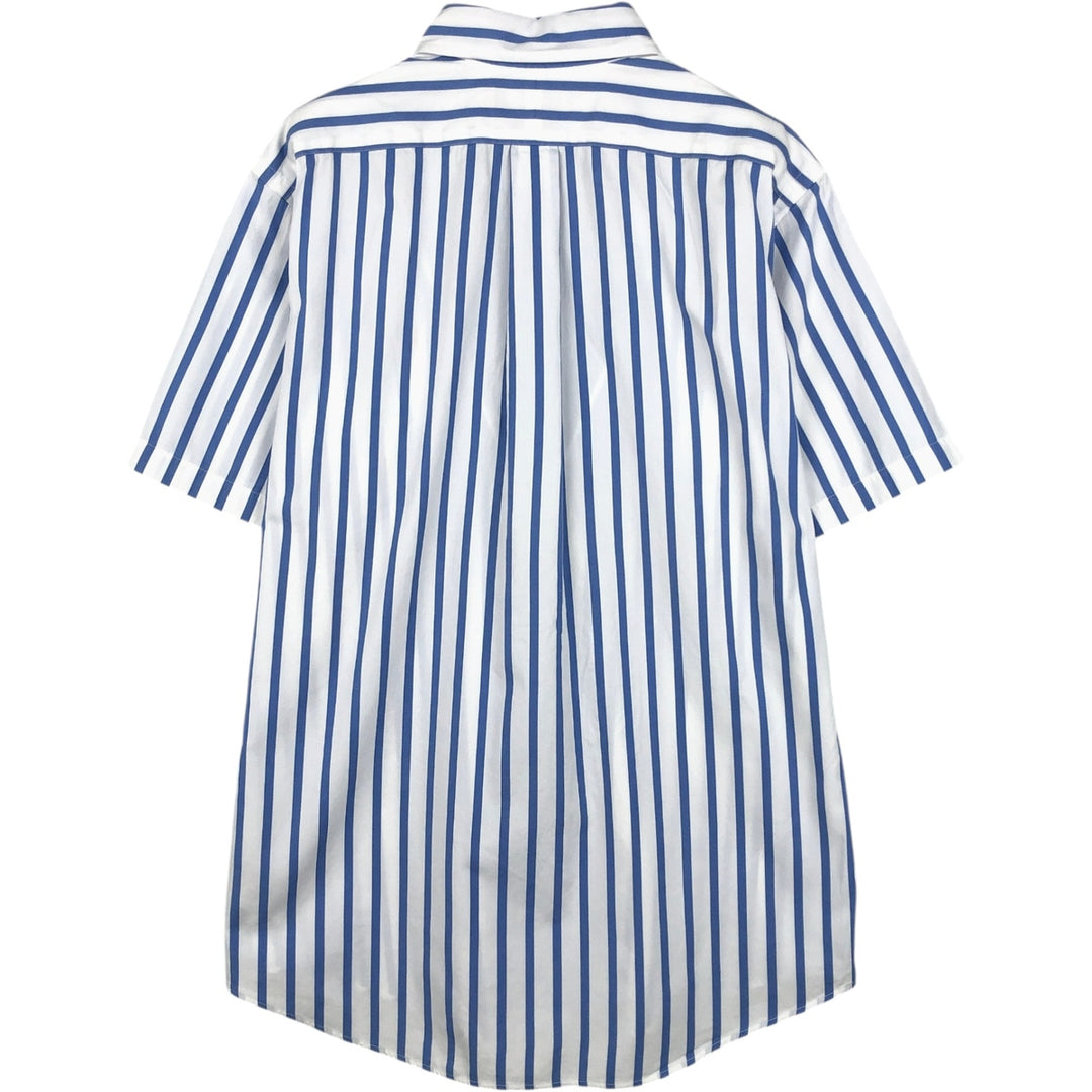 Ralph Lauren POLO by Ralph Lauren CUSTOM FIT short sleeve button down striped shirt men's M size cotton blue type Vintage Second Hand