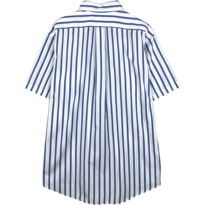 Ralph Lauren POLO by Ralph Lauren CUSTOM FIT short sleeve button down striped shirt men's M size cotton blue type Vintage Second Hand