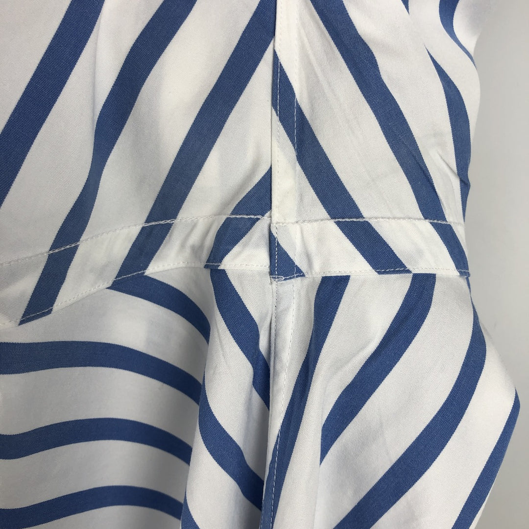 Ralph Lauren POLO by Ralph Lauren CUSTOM FIT short sleeve button down striped shirt men's M size cotton blue type Vintage Second Hand