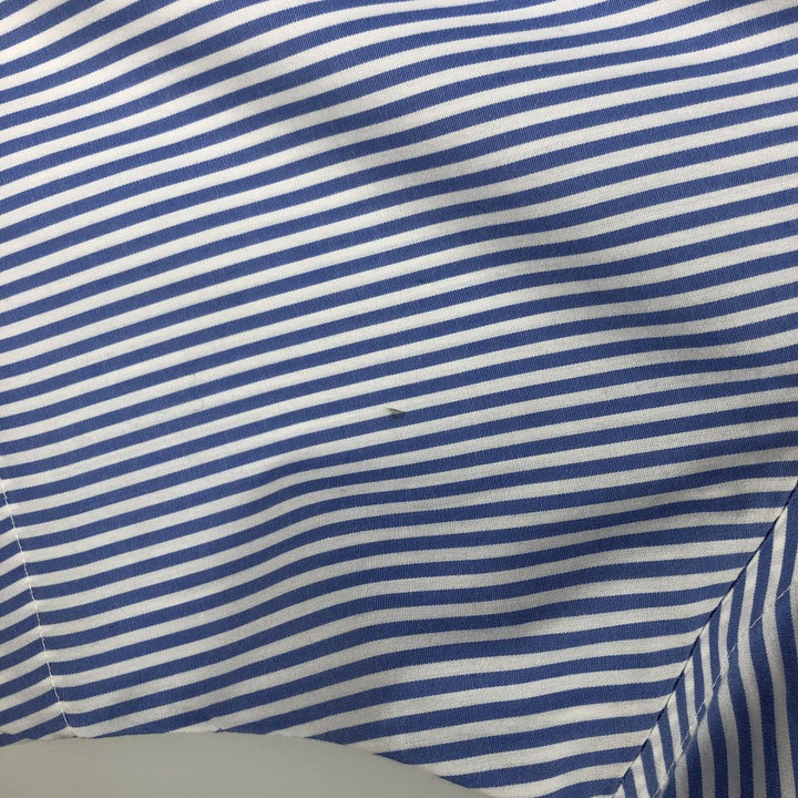 Ralph Lauren CUSTOM FIT Short-Sleeve Button-Down Striped Shirt, Men's Size L (approx.) cotton blue type Vintage Second Hand