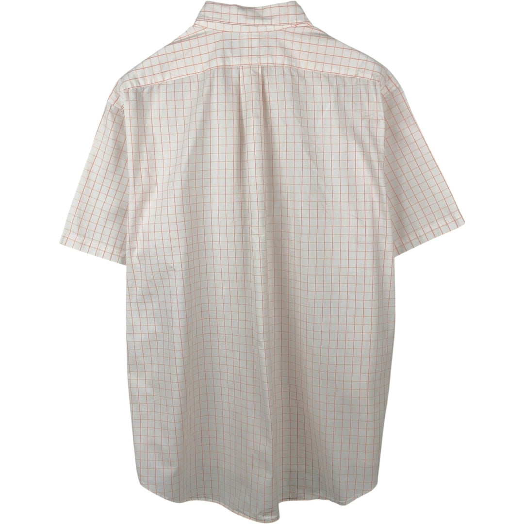 Ralph Lauren BLAKE short sleeve button down check shirt men's XL size cotton white type Vintage Second Hand