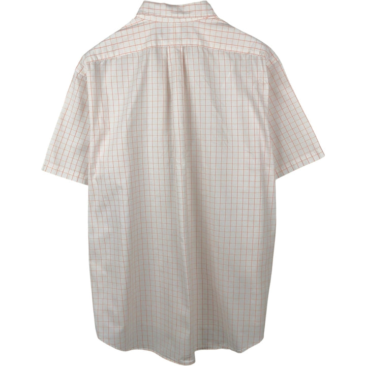 Ralph Lauren BLAKE short sleeve button down check shirt men's XL size cotton white type Vintage Second Hand