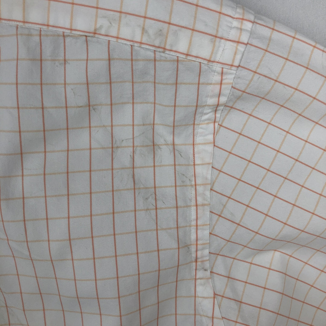 Ralph Lauren BLAKE short sleeve button down check shirt men's XL size cotton white type Vintage Second Hand