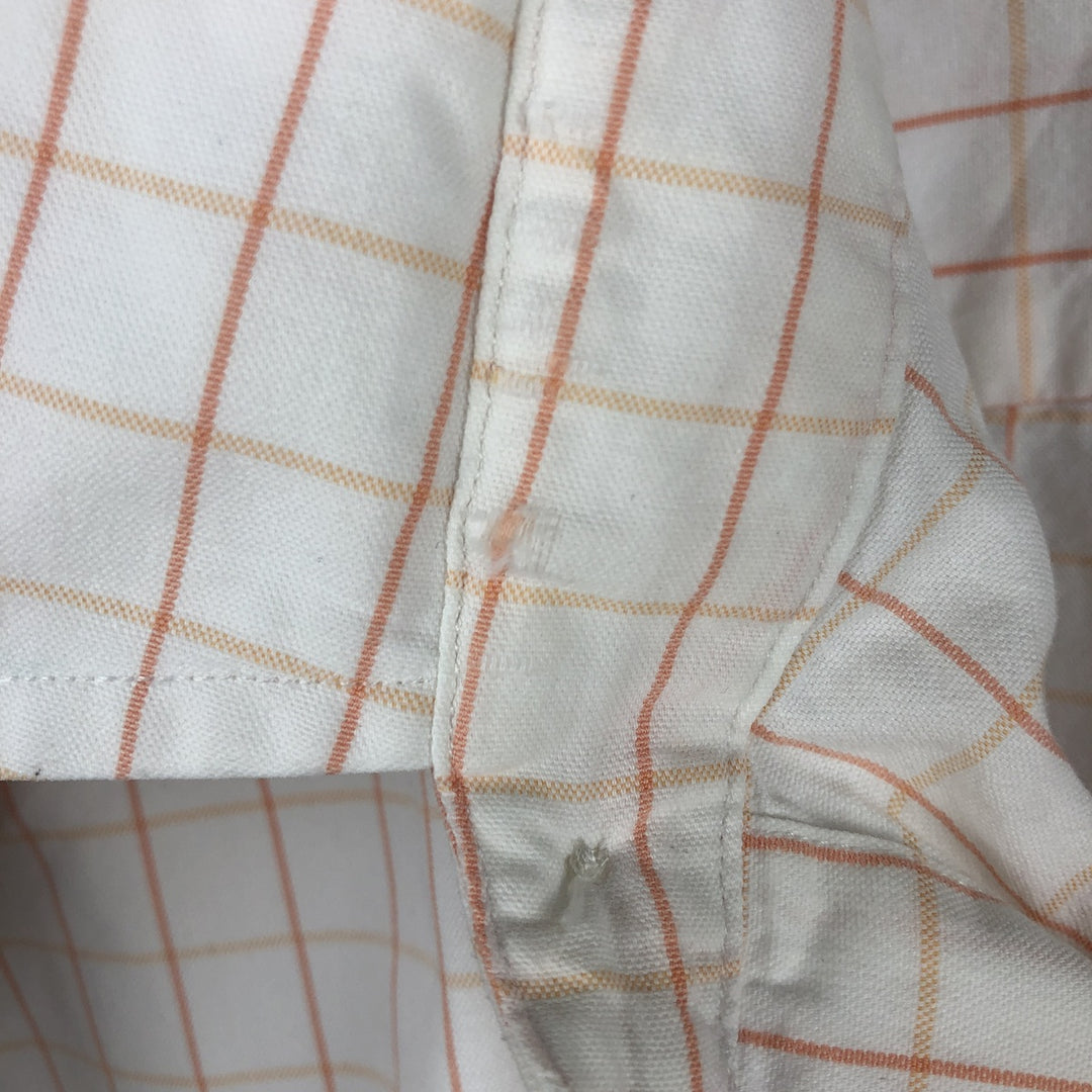 Ralph Lauren BLAKE short sleeve button down check shirt men's XL size cotton white type Vintage Second Hand