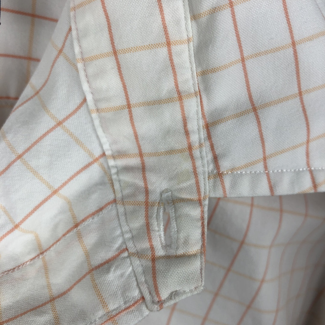 Ralph Lauren BLAKE short sleeve button down check shirt men's XL size cotton white type Vintage Second Hand