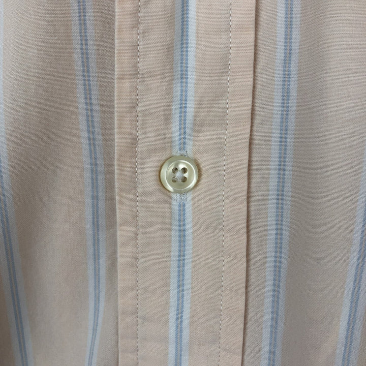 Ralph Lauren TILDEN Short-Sleeve Button-Down Striped Shirt, Men's Size S (approx.) cotton coral Vintage Second Hand