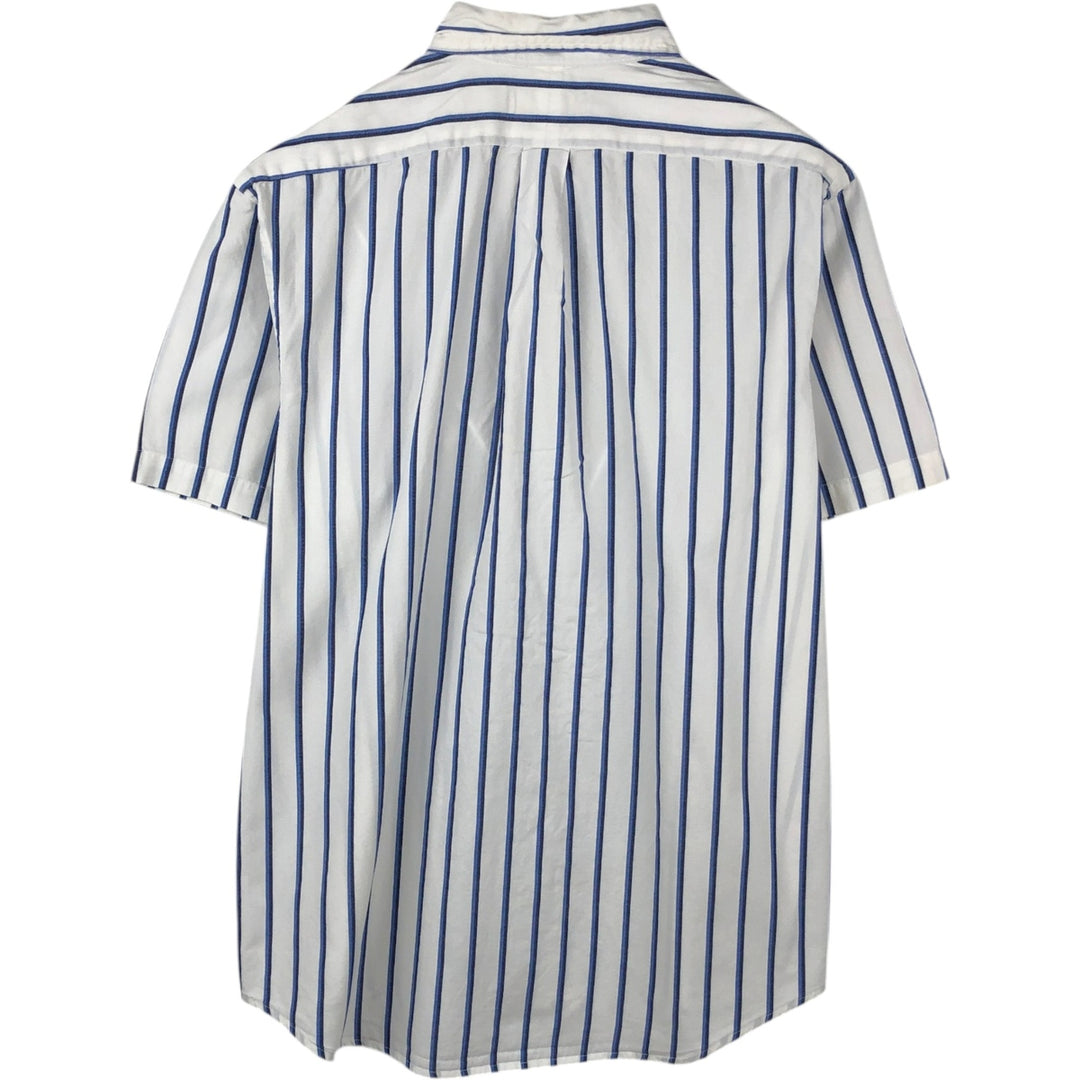Ralph Lauren Classic Fit Short Sleeve Button Down Striped Shirt Men's Size L cotton blue type Vintage Second Hand