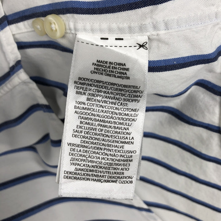 Ralph Lauren Classic Fit Short Sleeve Button Down Striped Shirt Men's Size L cotton blue type Vintage Second Hand