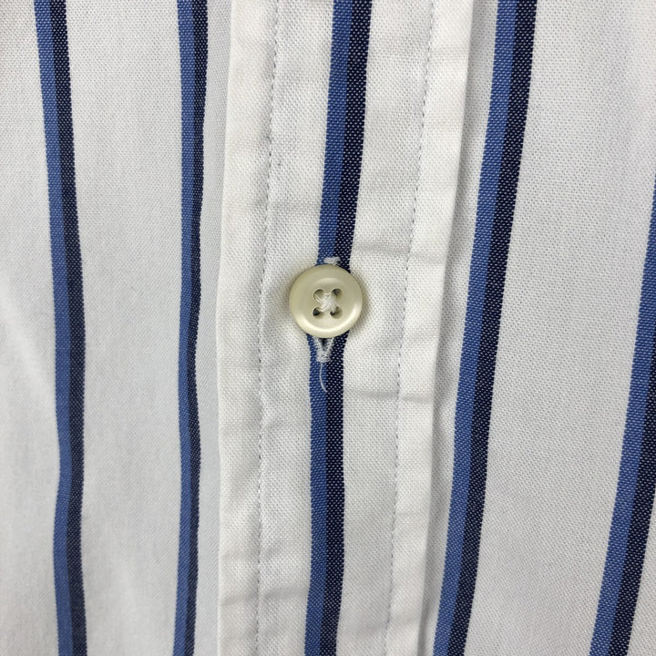 Ralph Lauren Classic Fit Short Sleeve Button Down Striped Shirt Men's Size L cotton blue type Vintage Second Hand