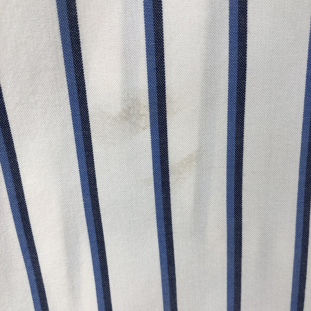 Ralph Lauren Classic Fit Short Sleeve Button Down Striped Shirt Men's Size L cotton blue type Vintage Second Hand