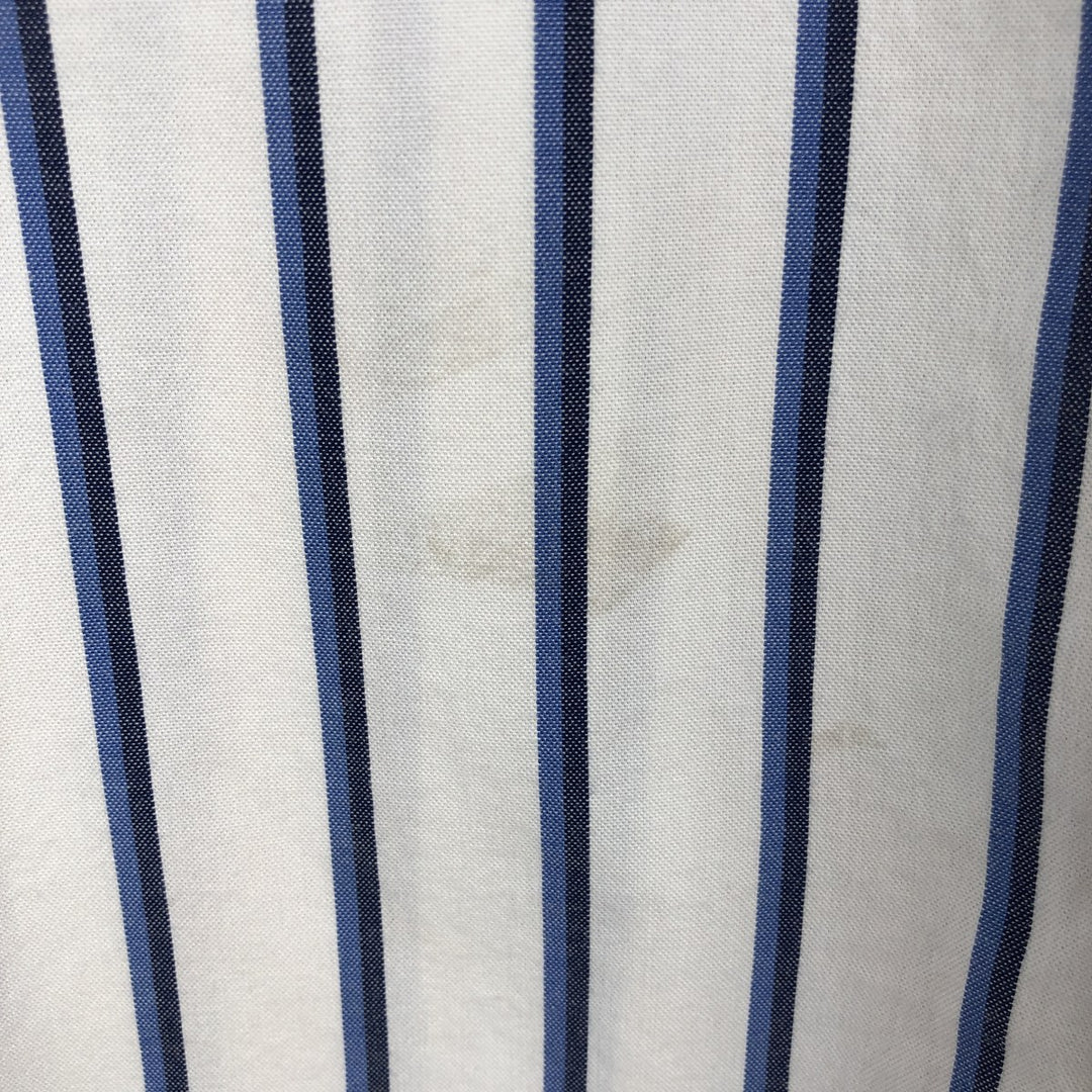 Ralph Lauren Classic Fit Short Sleeve Button Down Striped Shirt Men's Size L cotton blue type Vintage Second Hand