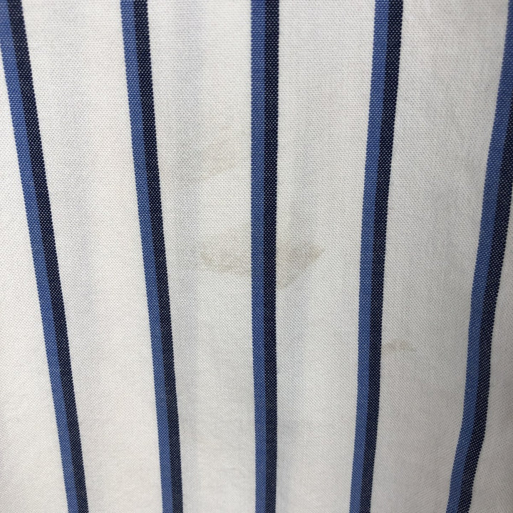 Ralph Lauren Classic Fit Short Sleeve Button Down Striped Shirt Men's Size L cotton blue type Vintage Second Hand