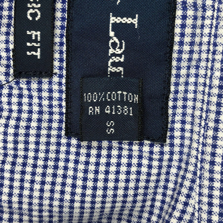 Ralph Lauren CLASSIC FIT Seersucker Short-Sleeve Button-Down Check Shirt, Men's Size L (approx.) cotton blue type Vintage Second Hand