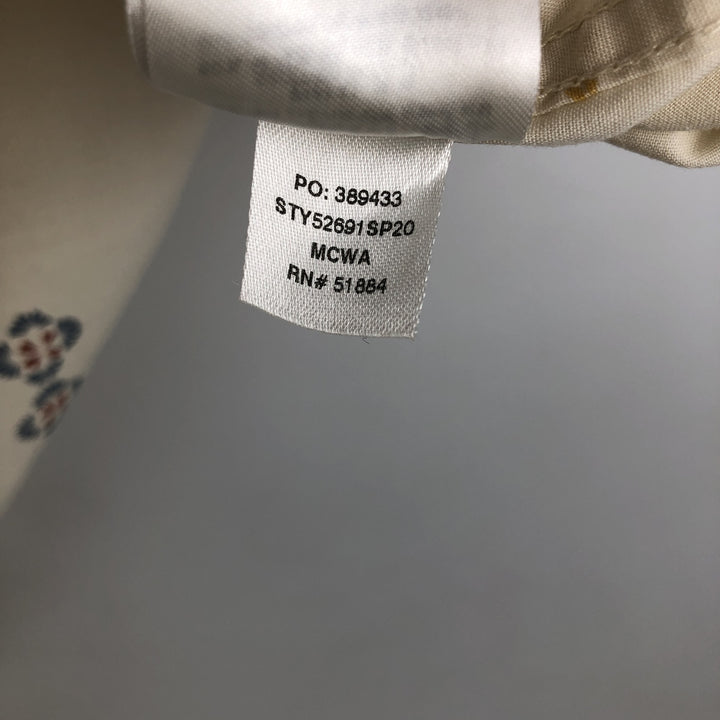 Patagonia 52691SP20 All-over print short-sleeved polycotton shirt, men's size XXL equivalent. Organic cotton ivory Vintage Second Hand