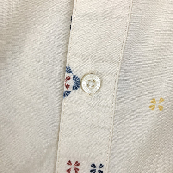 Patagonia 52691SP20 All-over print short-sleeved polycotton shirt, men's size XXL equivalent. Organic cotton ivory Vintage Second Hand
