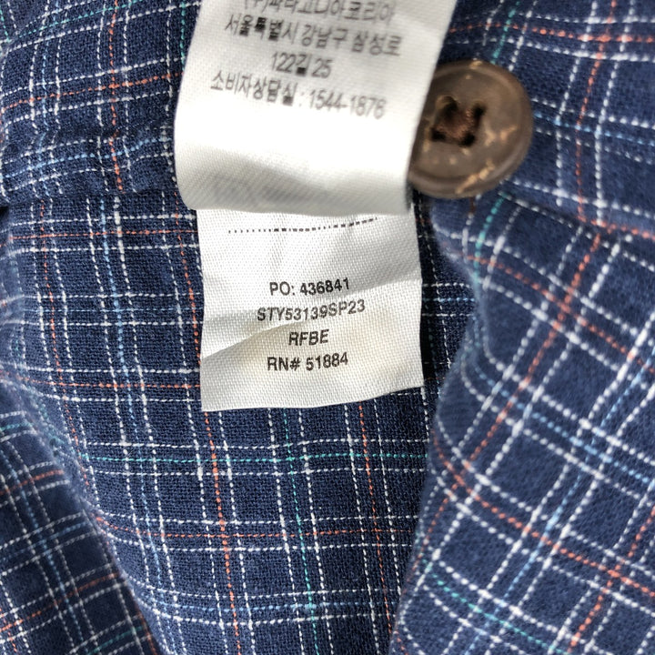 Patagonia Backstep Shirt 53139SP23 Check Pattern Short Sleeve Cotton x Hemp Box Shirt Men's XXL Equivalent Hemp blue type Vintage Second Hand