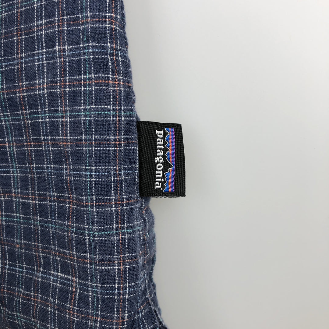 Patagonia Backstep Shirt 53139SP23 Check Pattern Short Sleeve Cotton x Hemp Box Shirt Men's XXL Equivalent Hemp blue type Vintage Second Hand