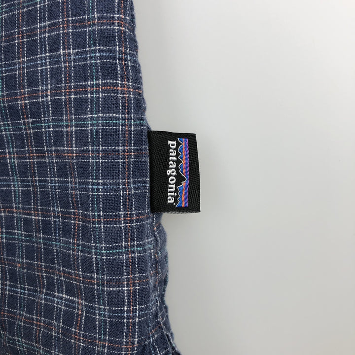 Patagonia Backstep Shirt 53139SP23 Check Pattern Short Sleeve Cotton x Hemp Box Shirt Men's XXL Equivalent Hemp blue type Vintage Second Hand