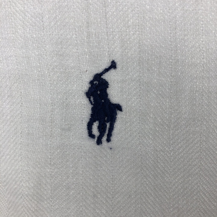 Ralph Lauren BLAKE short sleeve linen button down shirt, men's XL size linen white type Vintage Second Hand