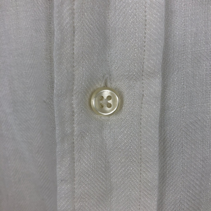 Ralph Lauren BLAKE short sleeve linen button down shirt, men's XL size linen white type Vintage Second Hand