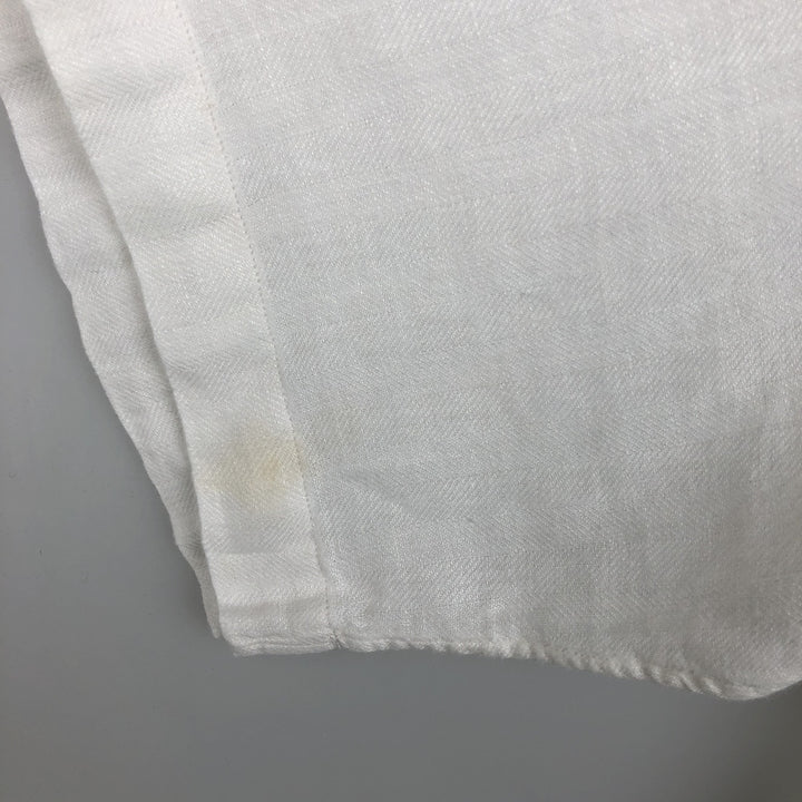 Ralph Lauren BLAKE short sleeve linen button down shirt, men's XL size linen white type Vintage Second Hand