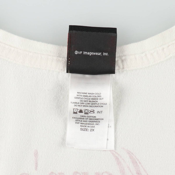 Harley-Davidson V-neck motorcycle bike T-shirt made in the USA, women's size equivalent to XXL cotton white type Vintage Second Hand