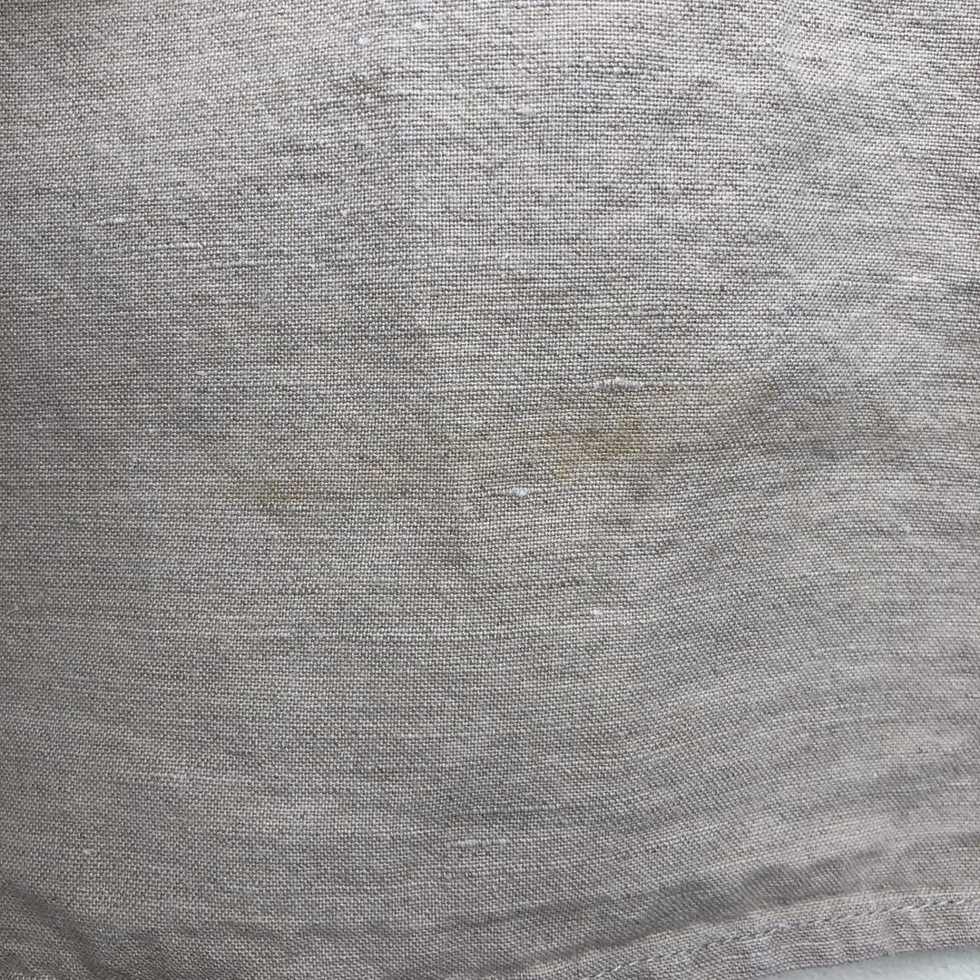 90'S GAP Vintage Short Sleeve Button-Down Shirt, Cotton and Linen, Men's Size L linen Beige type Vintage Second Hand